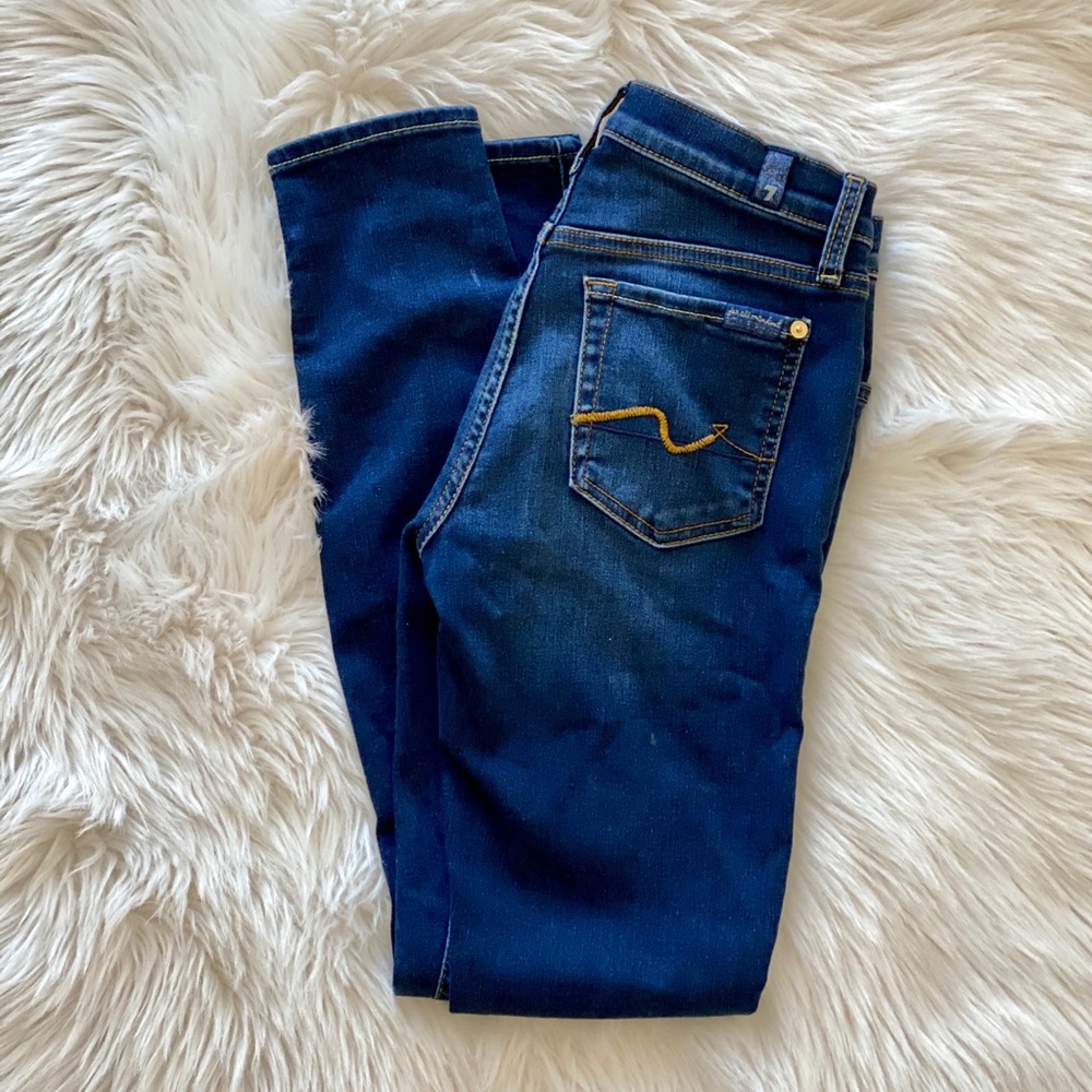 7 for all Mankind Gwnevere skinny jeans sz 25